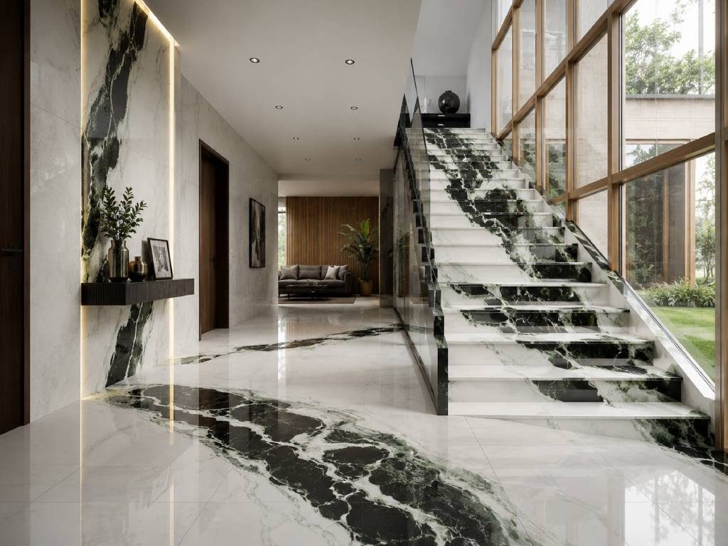  tile flooring vs marble flooring