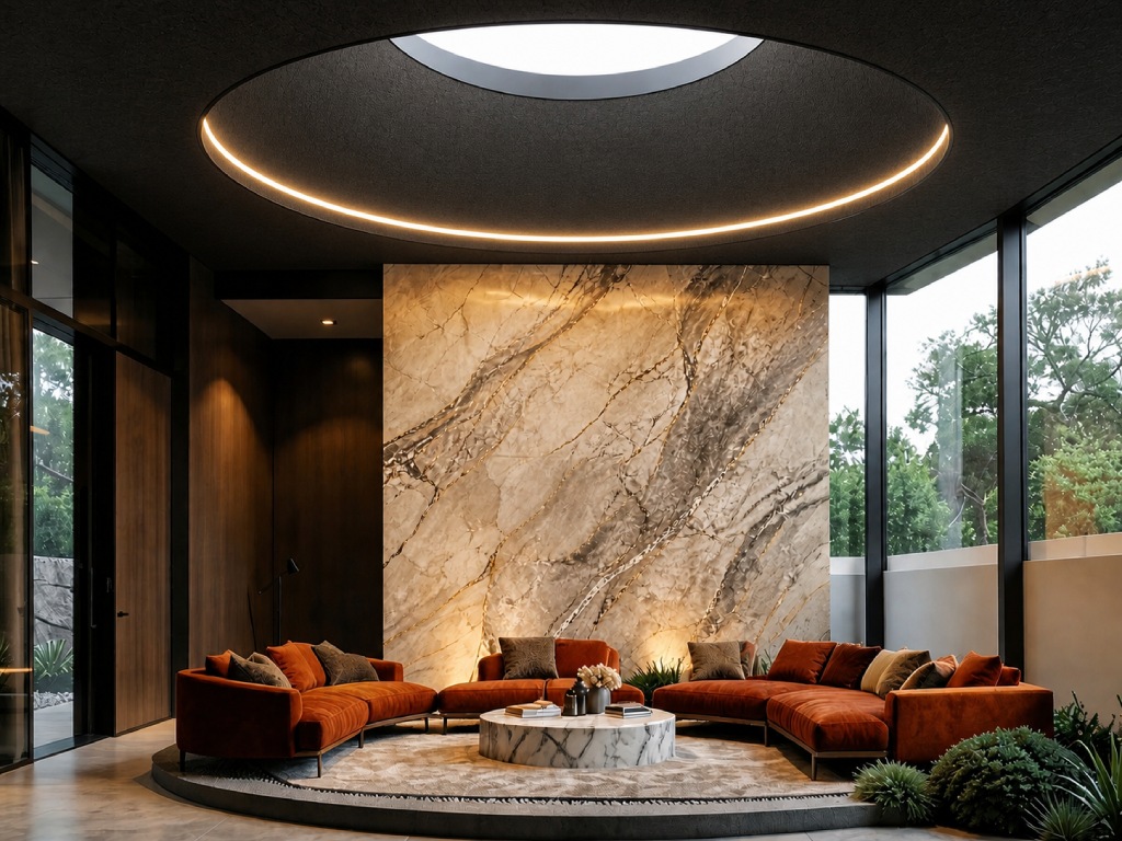 Italian Marble Wall Cladding for Living Room