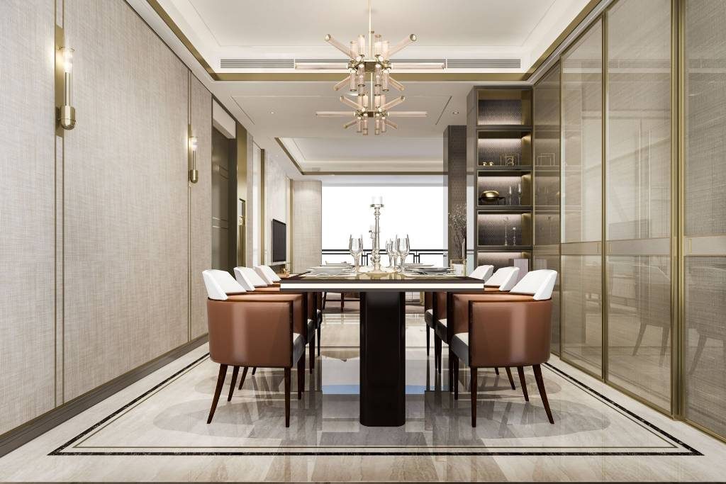 Marble dining room design