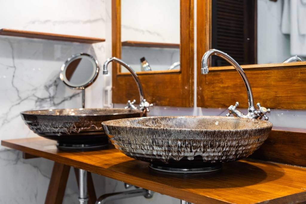 Marble wash basin design