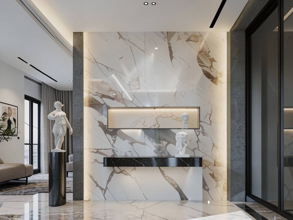 minimalist marble interior design