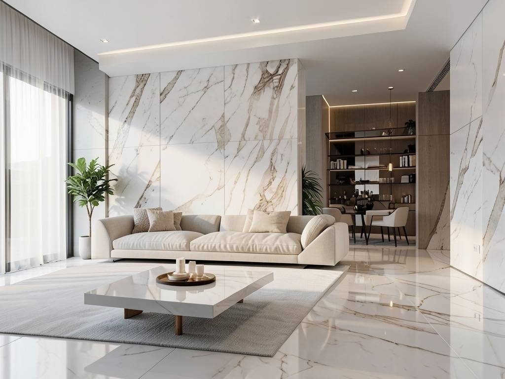 Minimalist marble interiors
