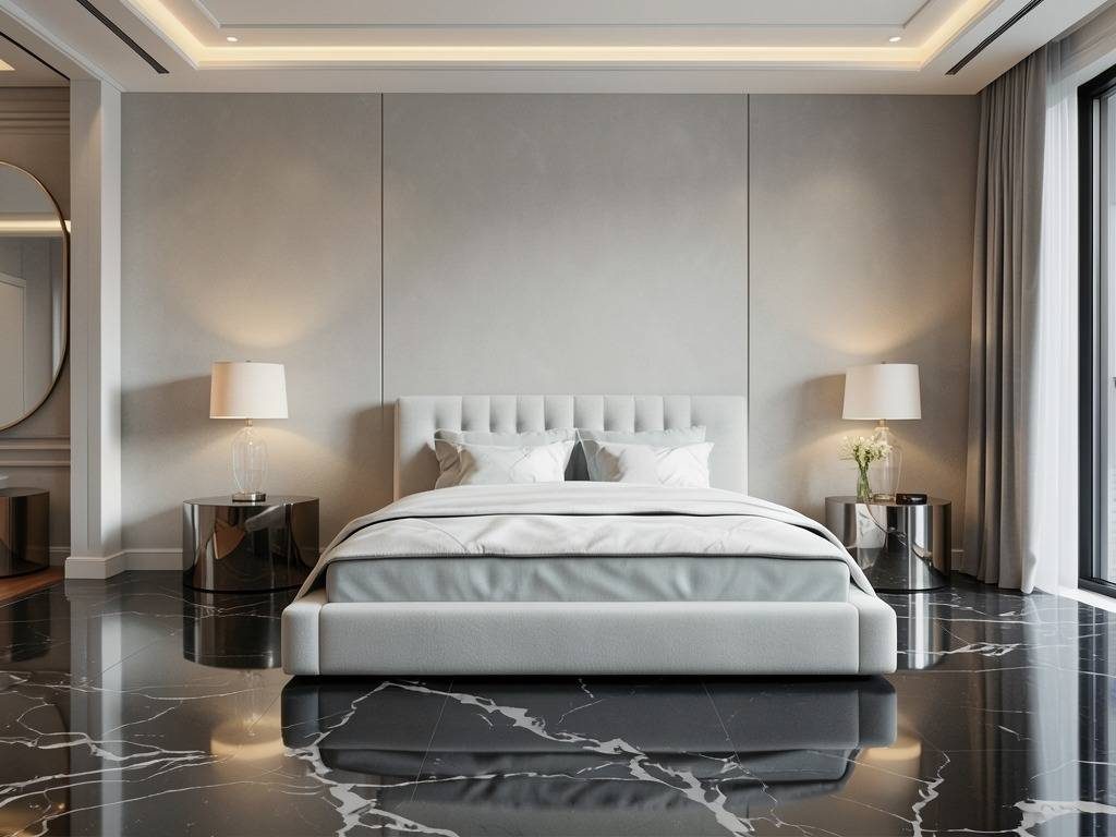 Minimalist Bedroom Marble Interior Design