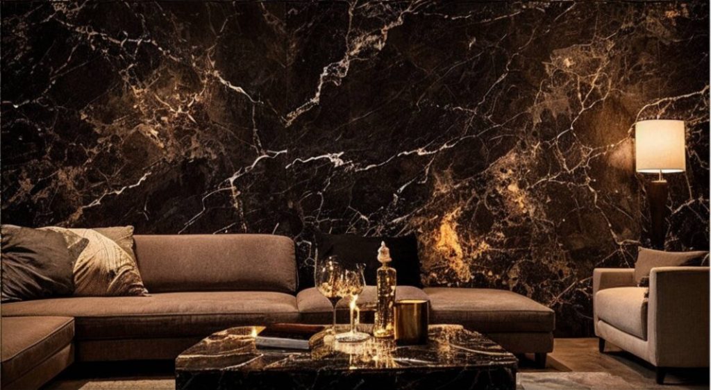 Dark Marble Accent Wall