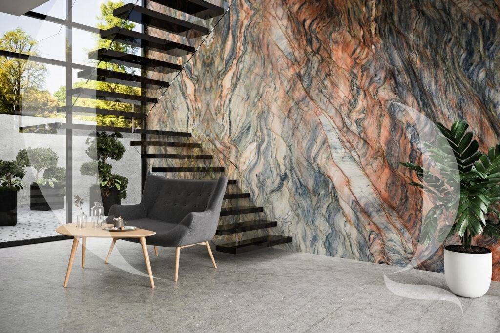 Marble Staircare Wall Design