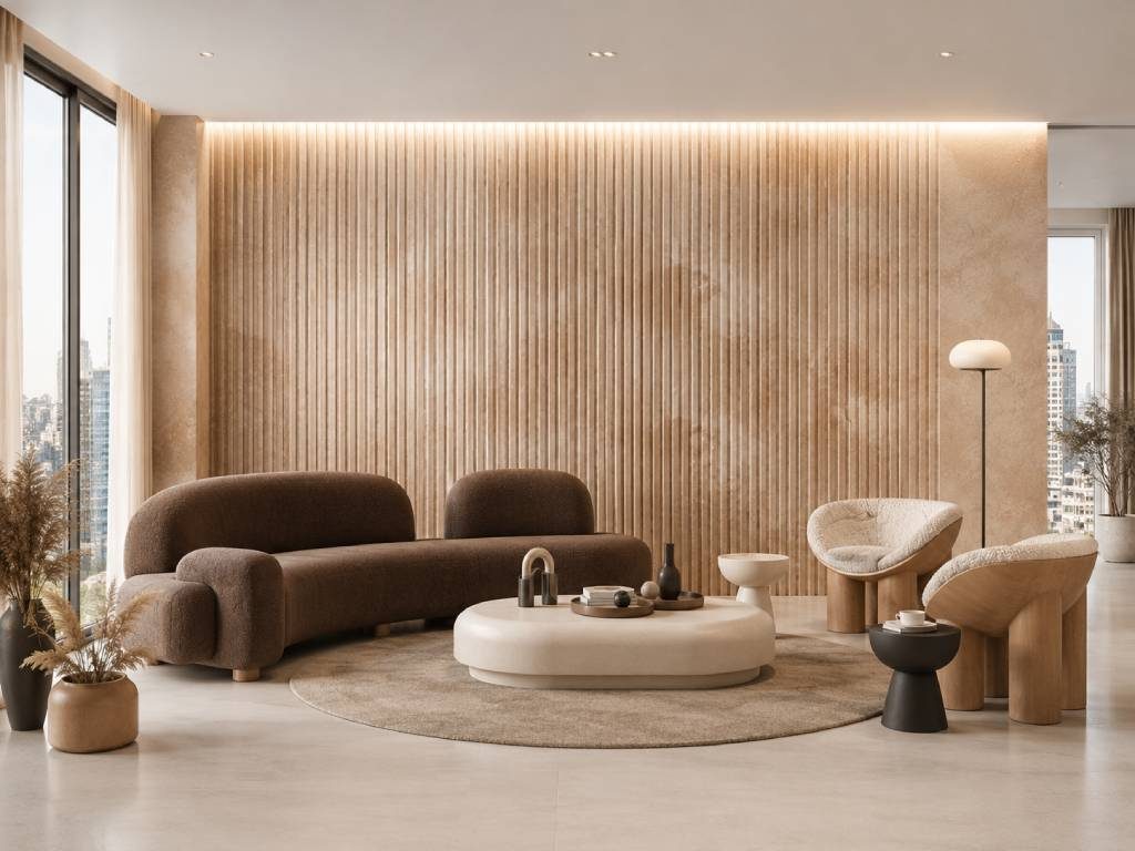 Luxury marble feature wall design