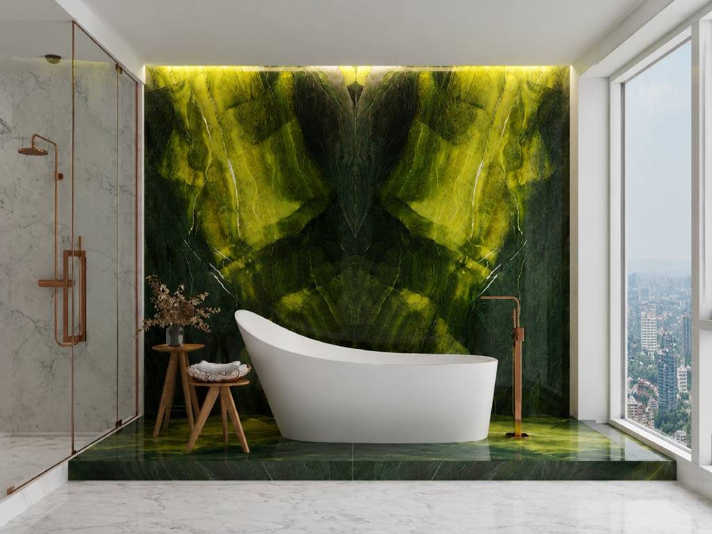 Italian Marble Bathroom interior