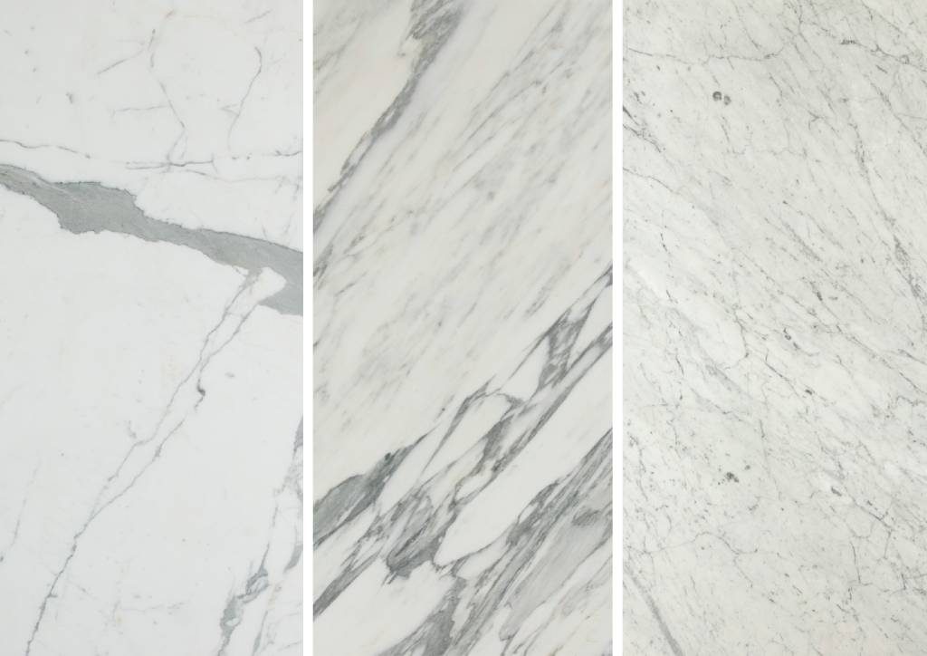 Statuario vs Calacatta vs Carrara Marble