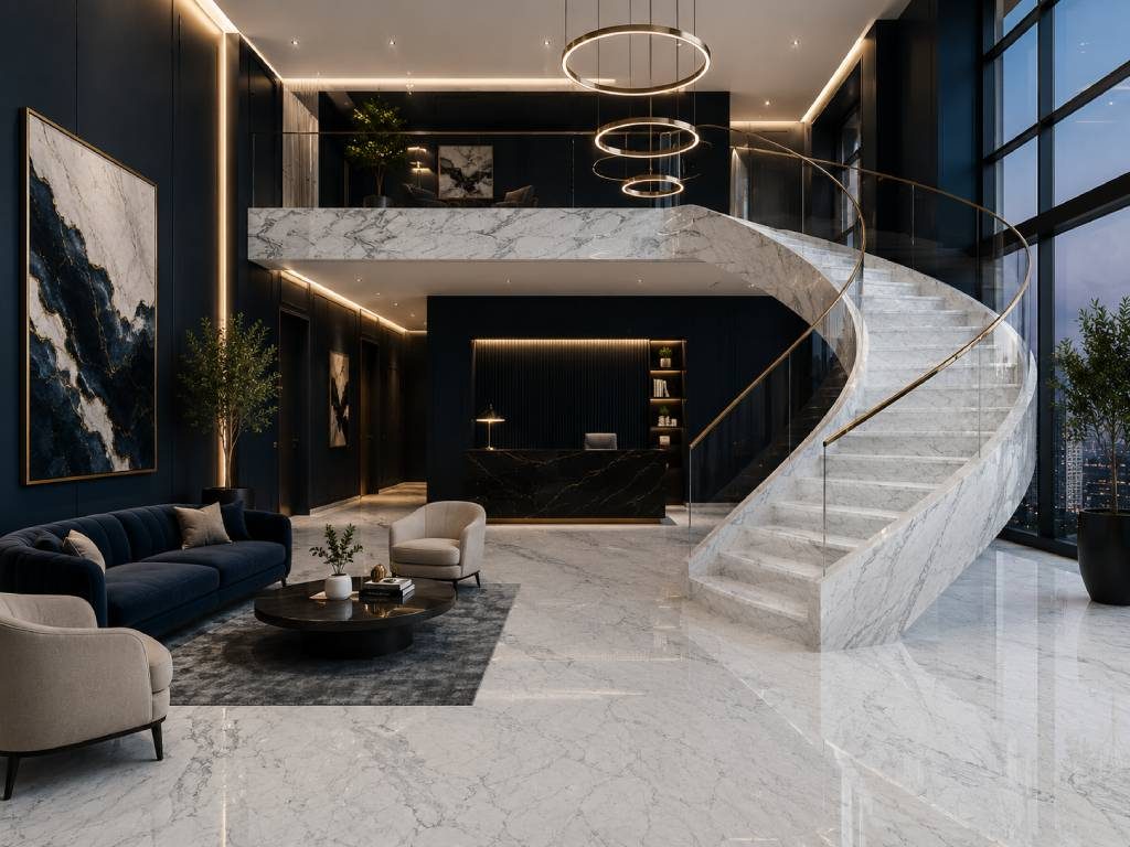 Carrara Marble Living room