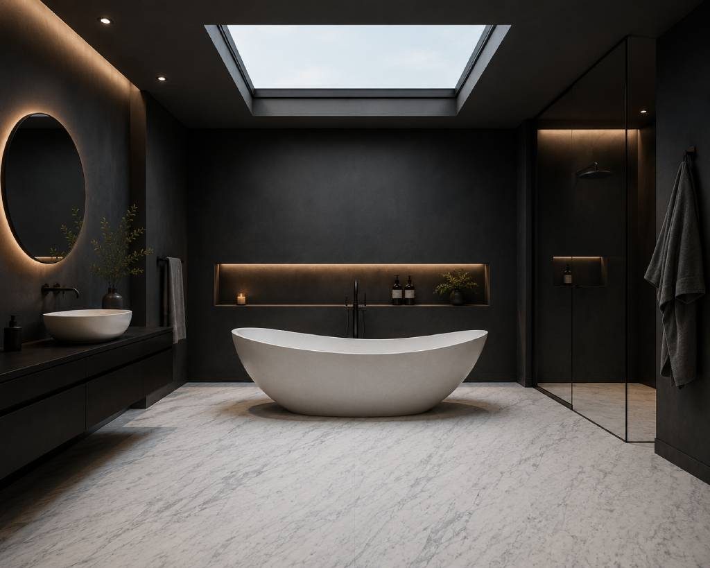 Carrara Marble Bathroom flooring