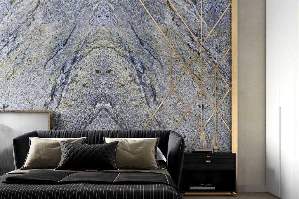 bookmatched marble interior design