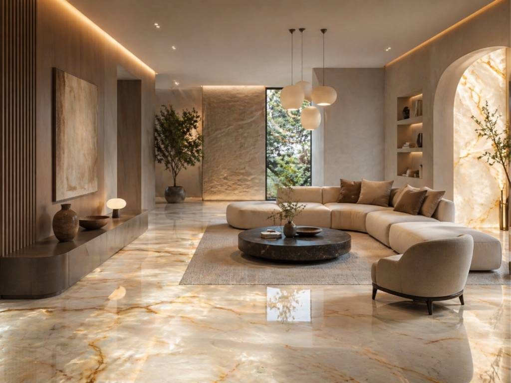 Flooring of Onyx Marble
