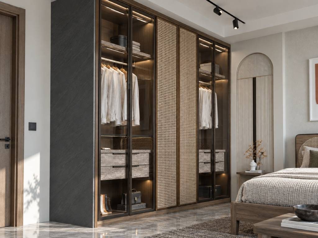 Contemporary Bedrooms Marble Wardrobe Design