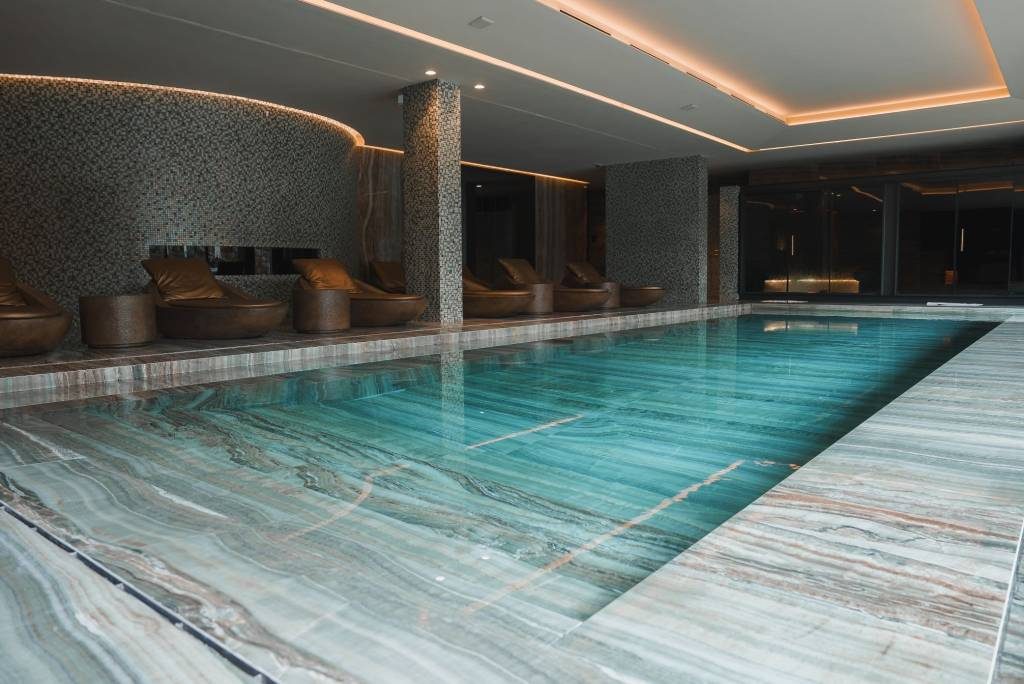 luxury villa natural stone swimming pool
