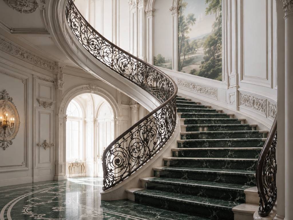 Curved Marble Staircase