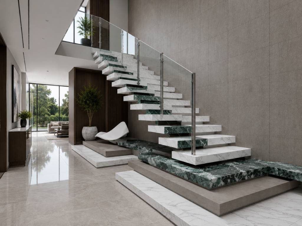 Cantilever Marble Stair Design
