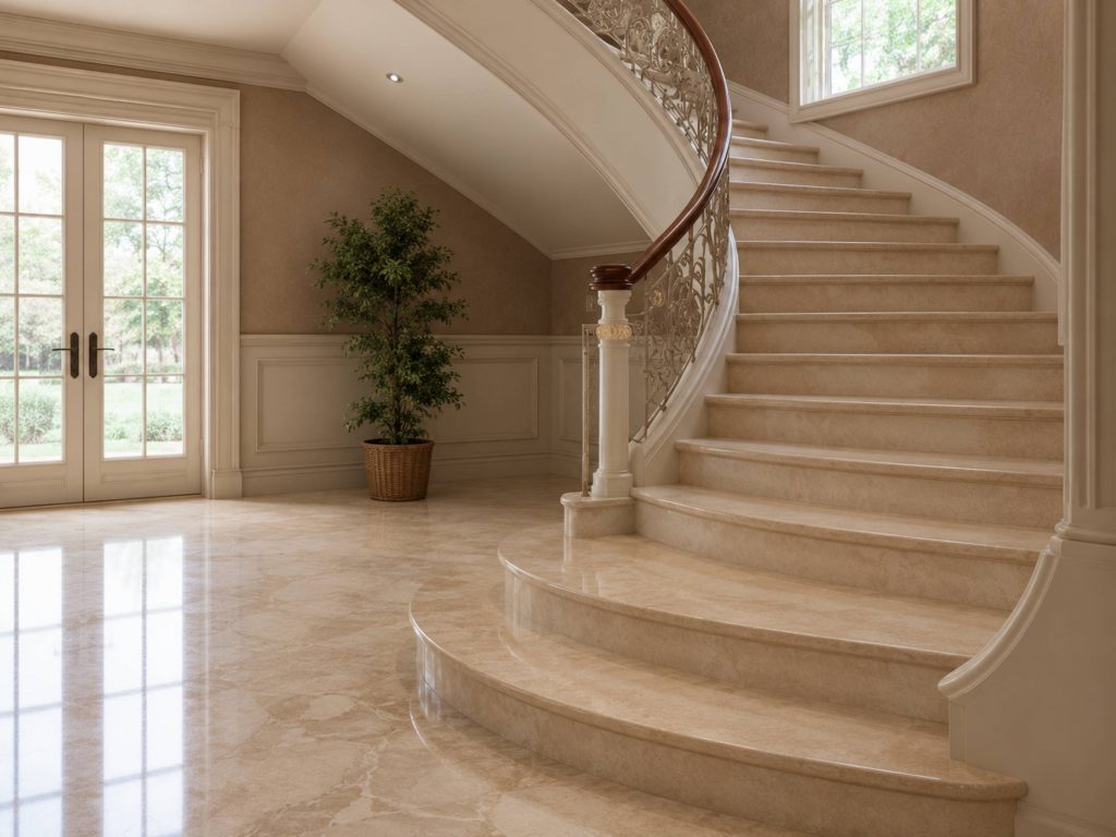 Beige Marble Staircase