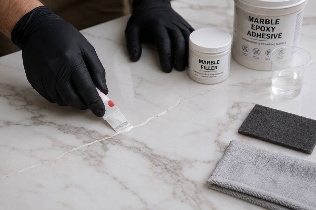 Tools and Materials to fix broken Marble