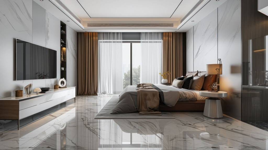 Italian marble Bedroom flooring design