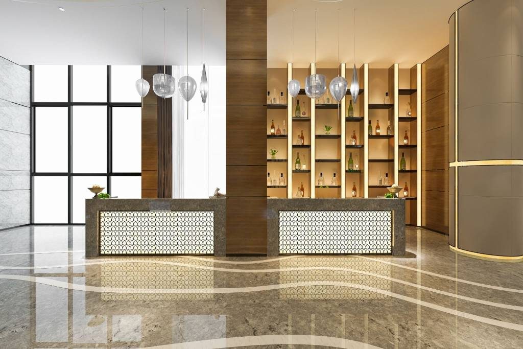 Italian marble foyer flooring design