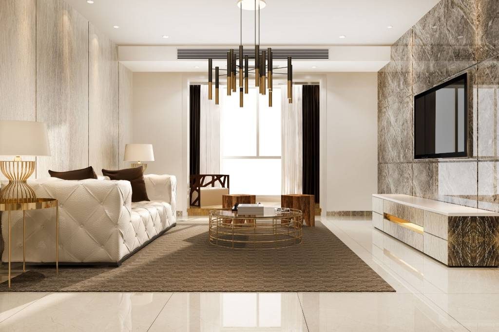 Italian Marble Finish Vitrified Living Room floor Tiles