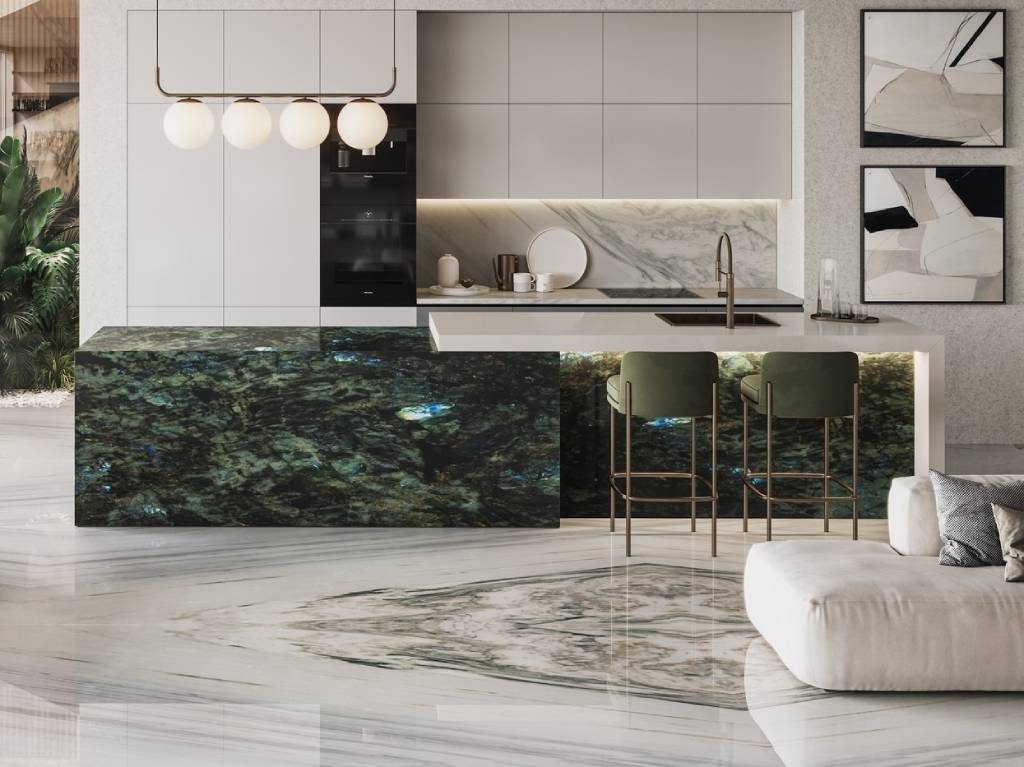 Kitchen countertop marble design