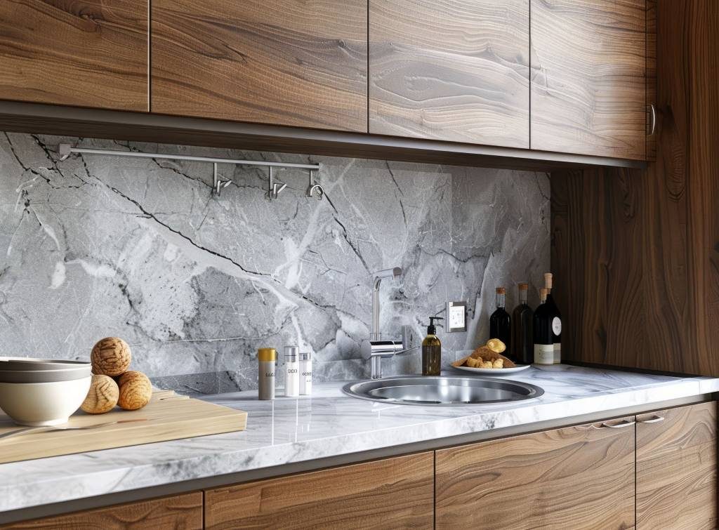 Kitchen Backsplashes marble design