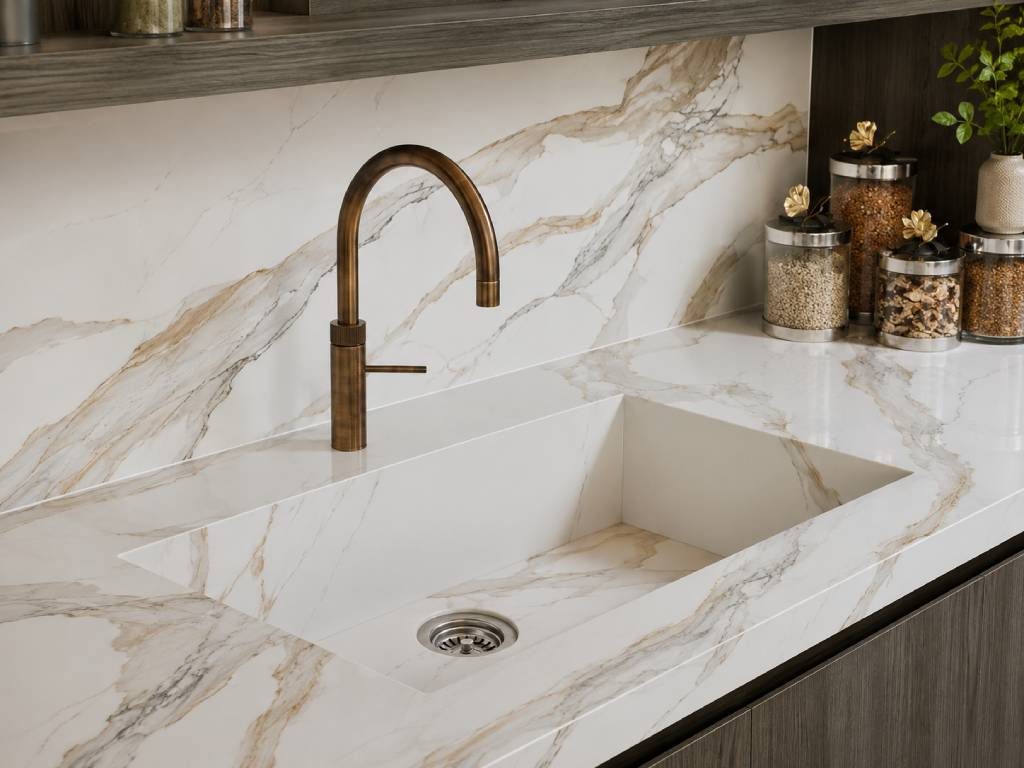 Kitchen sink marble design