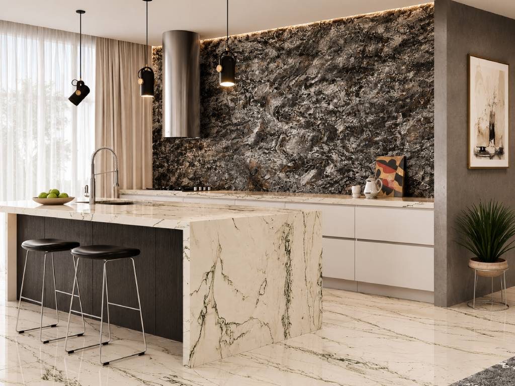 Marble Kitchen Island Design