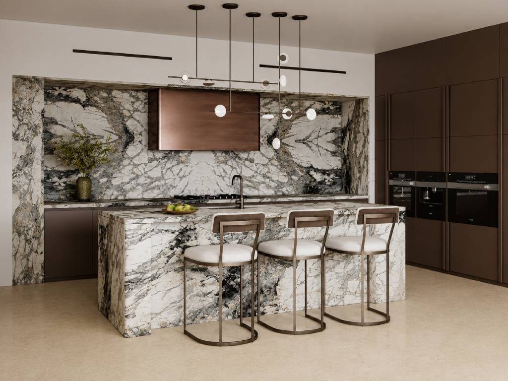 Grey Marble Kitchen Design