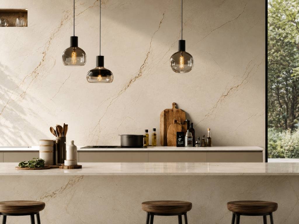 Minimalist Marble Kitchen Design