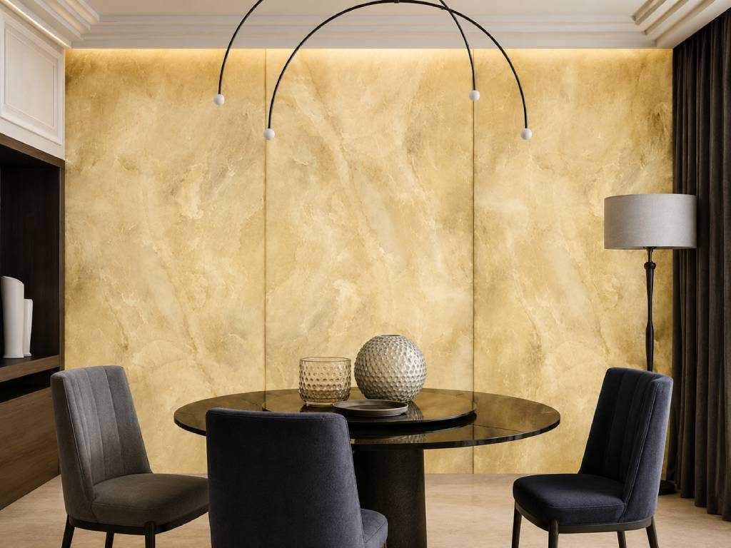 White Onyx marble wall panel